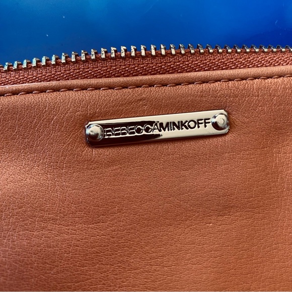 Rebecca minkoff warm tan leather wristlet. - Picture 4 of 6
